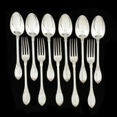 SET OF FRENCH SILVER FLATWARE