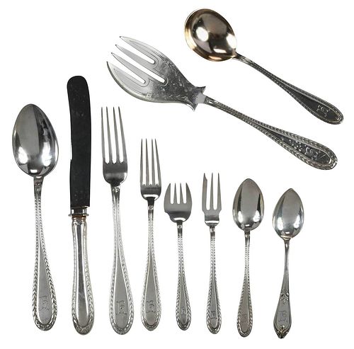 SET OF GERMAN SILVER FLATWARE, 83