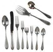 SET OF GERMAN SILVER FLATWARE,