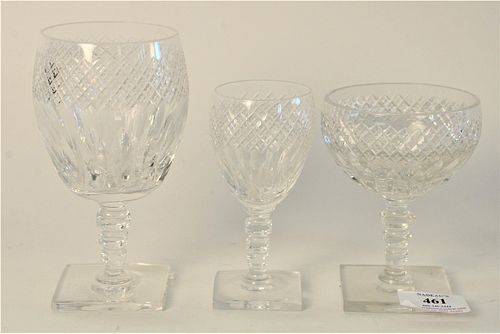 SET OF HAWKES CUT CRYSTAL STEMS, 57