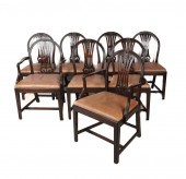 SET OF HEPPLEWHITE-STYLE DININ