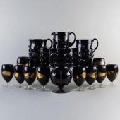 SET OF JULISKA BLACK GLASSWARE
