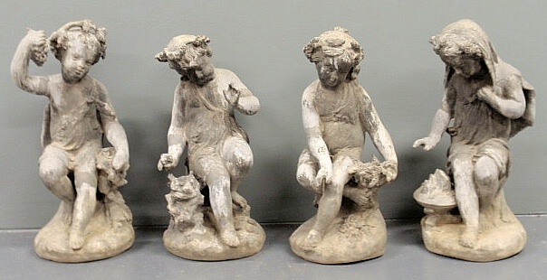 Set of lead garden figures "The