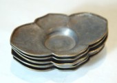 SET OF LOTUS SHAPED METAL TRAY
