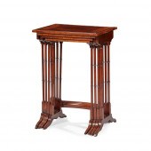 SET OF MAHOGANY AND KINGWOOD C