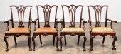 SET OF MAHOGANY CHIPPENDALE ST