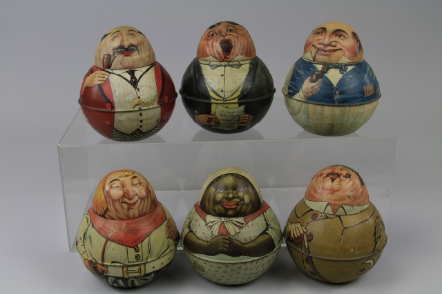 SET OF MAYOS TOBACCO ROLY POLY TINS