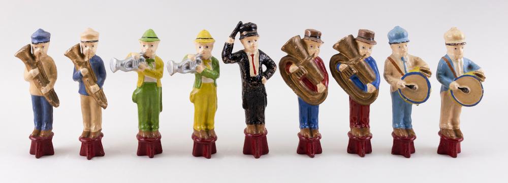 SET OF NINE BAND MEMBER FIGURES