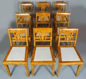 SET OF NINE BIEDERMEIER BIRDSE