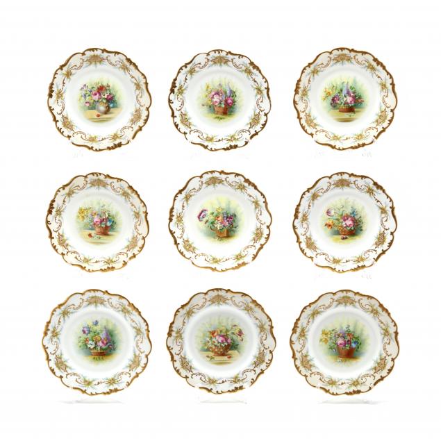 SET OF NINE CAULDON LUNCHEON PLATES