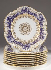 Set of Nine Coalport Fish Plat