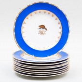 SET OF NINE COPLAND BLUE GROUN