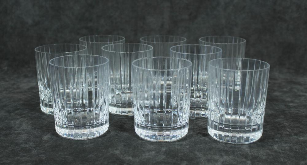 SET OF NINE CRYSTAL DOUBLE OLD