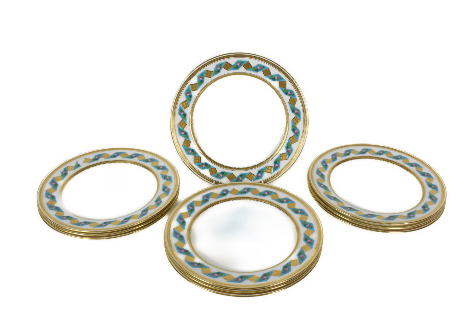 SET OF NINE ENGLISH MINTONS