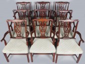 SET OF NINE GEORGE III MAHOGAN