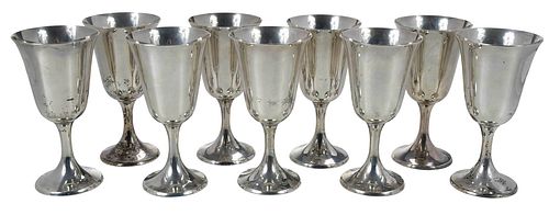 SET OF NINE GORHAM STERLING