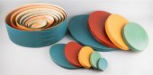 SET OF NINE GRADUATED CONTEMPO