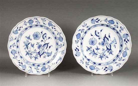 Set of nine Meissen porcelain