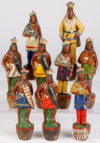 SET OF NINE NATIVE AMERICAN