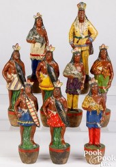 SET OF NINE NATIVE AMERICAN IN