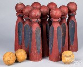SET OF NINE PAINTED CARNIVAL K