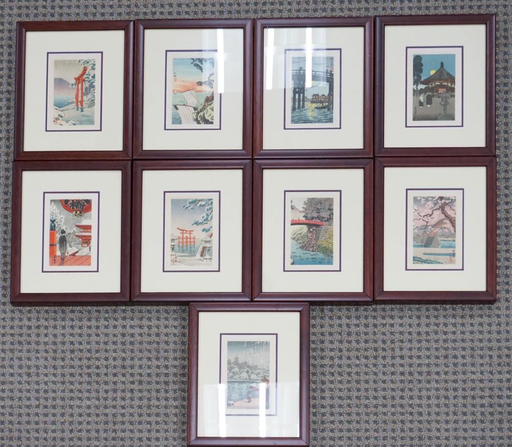 SET OF NINE REPRODUCTION JAPANESE