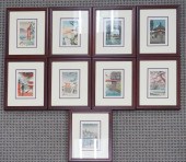 SET OF NINE REPRODUCTION JAPAN