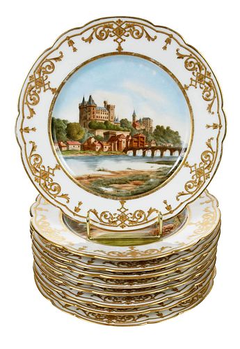 SET OF NINE SEVRES STYLE