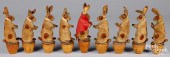 SET OF NINE STEIFF RABBIT SKIT