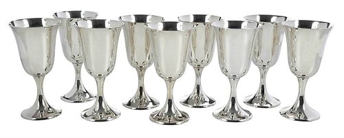 SET OF NINE STERLING GORHAM