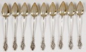 SET OF NINE STERLING SILVER FR