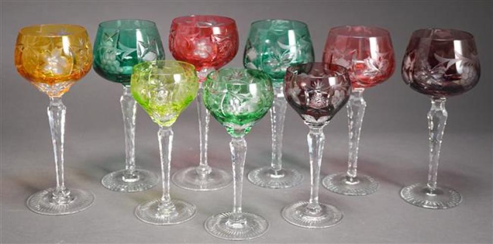 SET OF NINE VARIED COLOR-TO-CLEAR