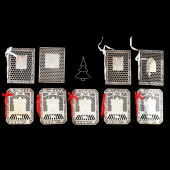 SET OF NINE VINTAGE SILVER-PLA