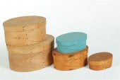 SET OF OVAL PANTRY BOXES.  Fry