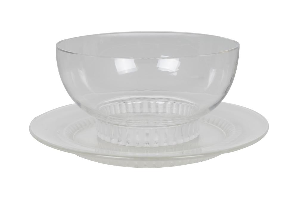 SET OF R. LALIQUE GLASS BOWLS &