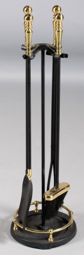 SET OF REGENCY STYLE BRASS AND