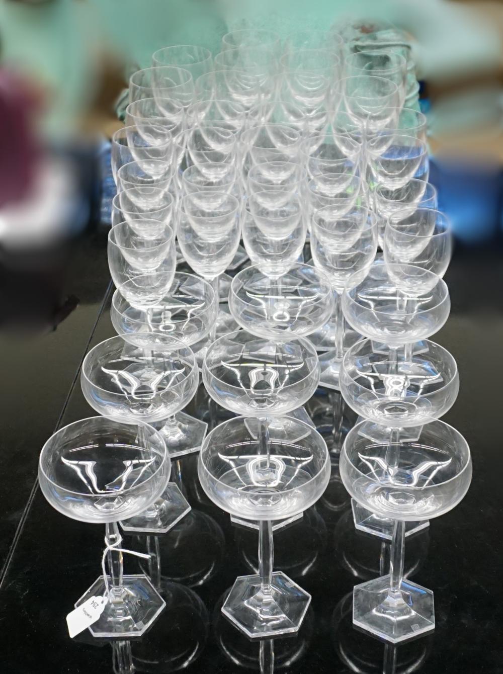 SET OF RIEDEL STEM GLASSES, THREE