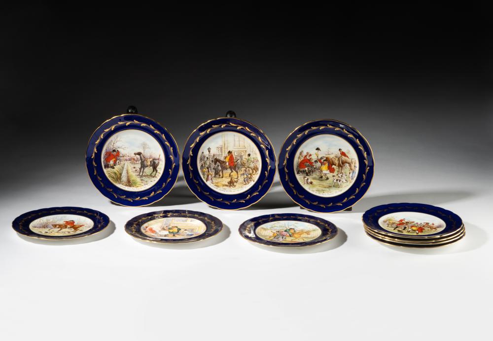 SET OF ROYAL CROWN DERBY HANDLEY