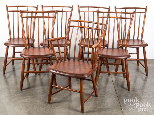 SET OF SEVEN BIRDCAGE WINDSOR