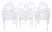 SET OF SEVEN CLEAR LUCITE GHOS