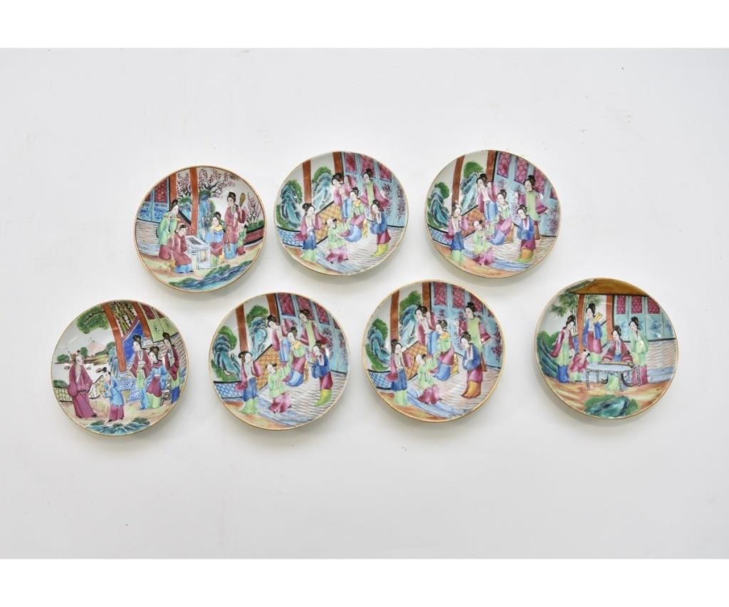 Set of seven colorful Rose Mandarin