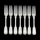 SET OF SEVEN  FIDDLE AND THREA
