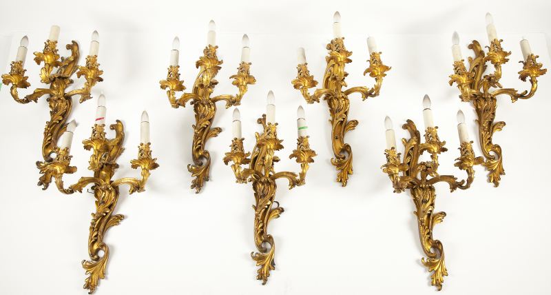 Set of Seven Louis XV Style Wall