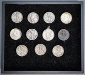 SET OF SEVEN SILVER WALKING LI