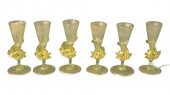 SET OF SEVEN VENETIAN GLASS CO