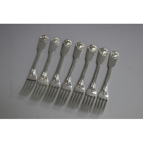 Set of seven Victorian Fiddle