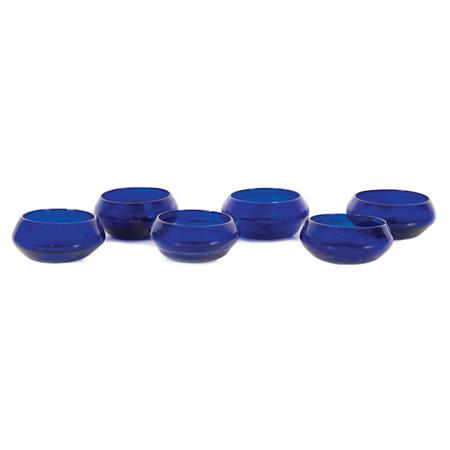 Set of Seventeen Cobalt Glass Bowls