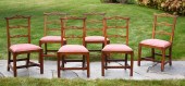 SET OF SIX 18TH C. AM. CHIPPEN