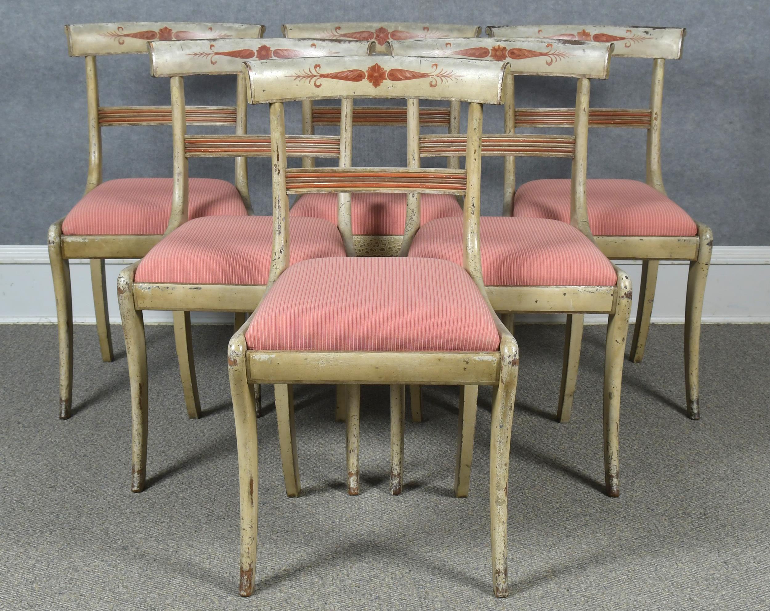 SET OF SIX 19TH C. ENGLISH CHAIRS