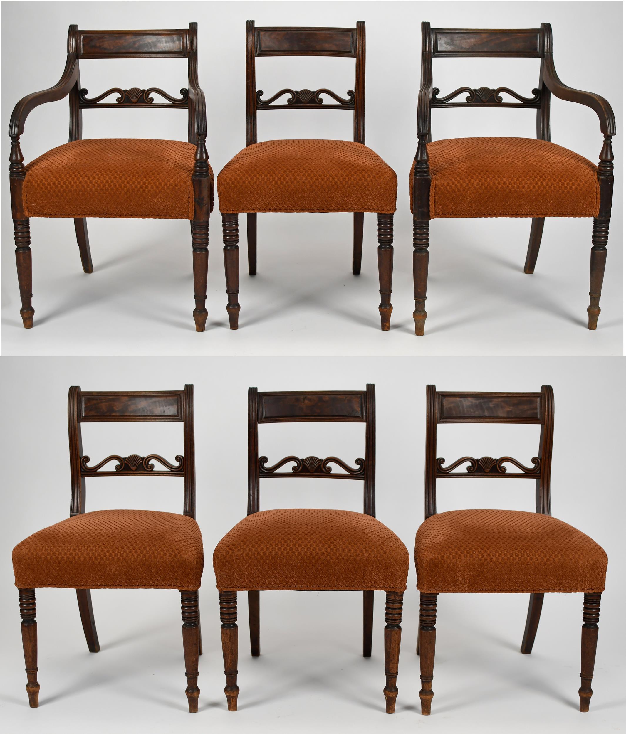 SET OF SIX 19TH C. REGENCY DINING